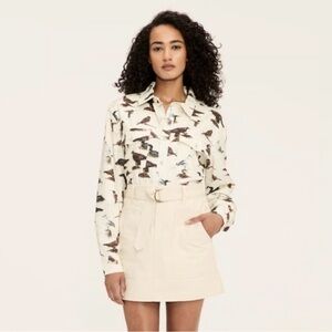 Woolrich x Target Bird Motif Long Sleeve Button-Down Flannel Shirt